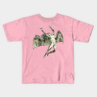 ICARUS THOWS THE HORMS, antique Kids T-Shirt